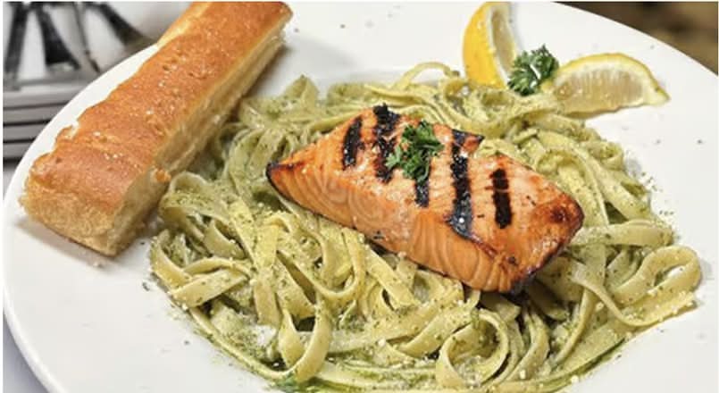 Pesto Salmon Pasta