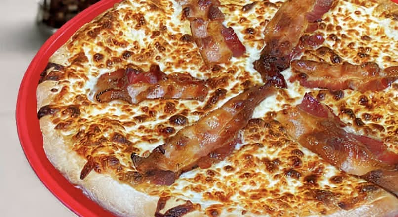 Scrambled Bacon Breakfast Pizza