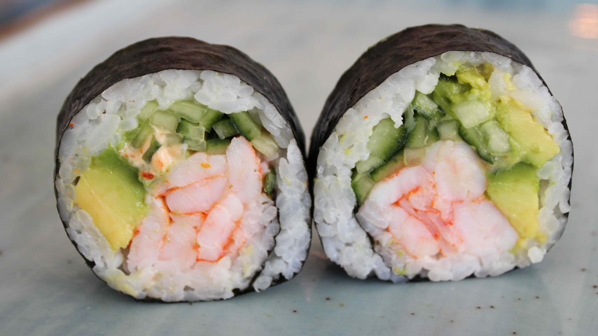 Futomaki spicy rejer (6 stk.)