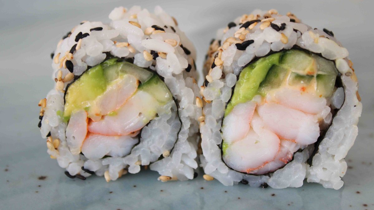 Uramaki spicy rejer (8 stk.)