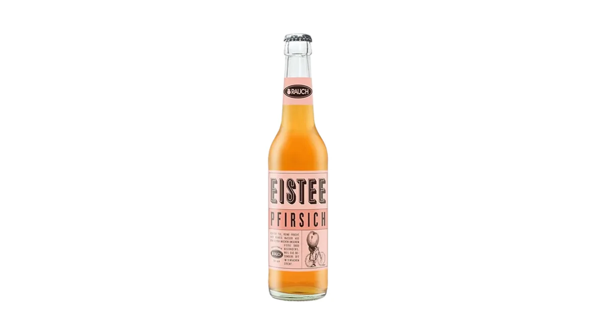 Rauch Eistee Pfirsich Glasflasche 1,5l