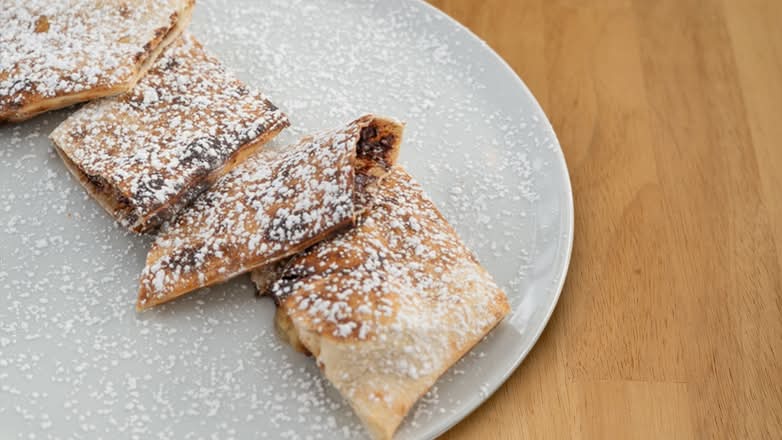 Vegan Hazelnut Chocolate and Banana Calzone