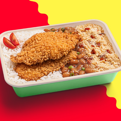 Frango Empanado com Farofa de Bacon