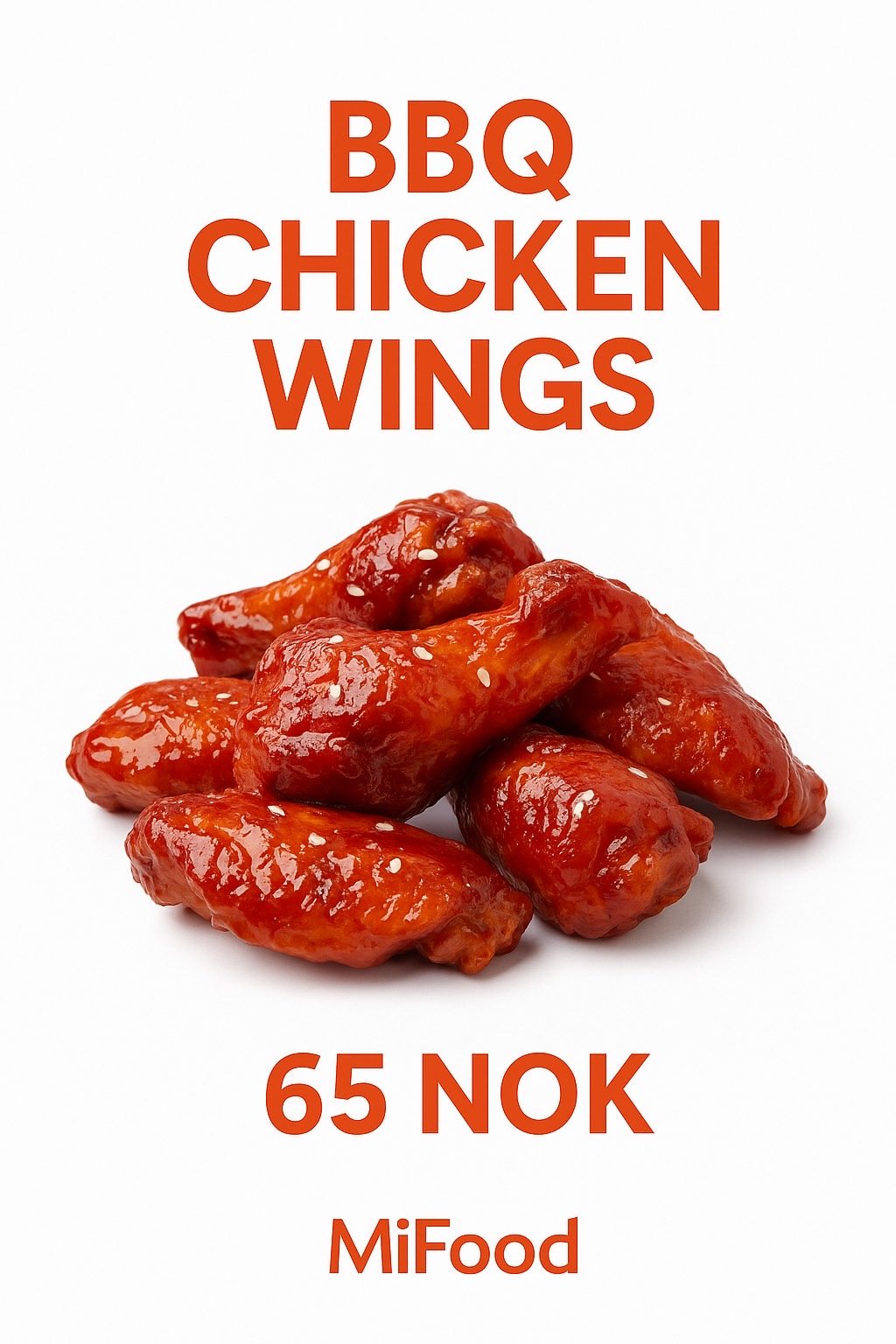 BBQ chicken Wings (5stk)