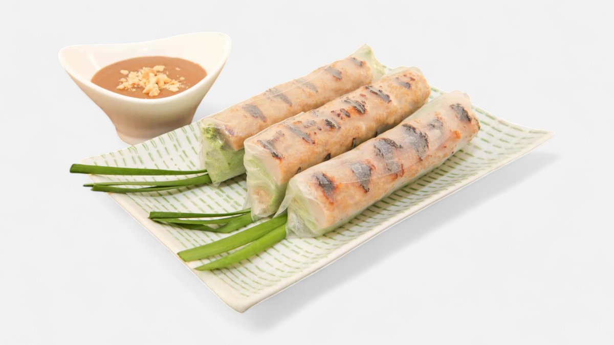 Sommerul med scampi kake serve med saus (2 Stk)