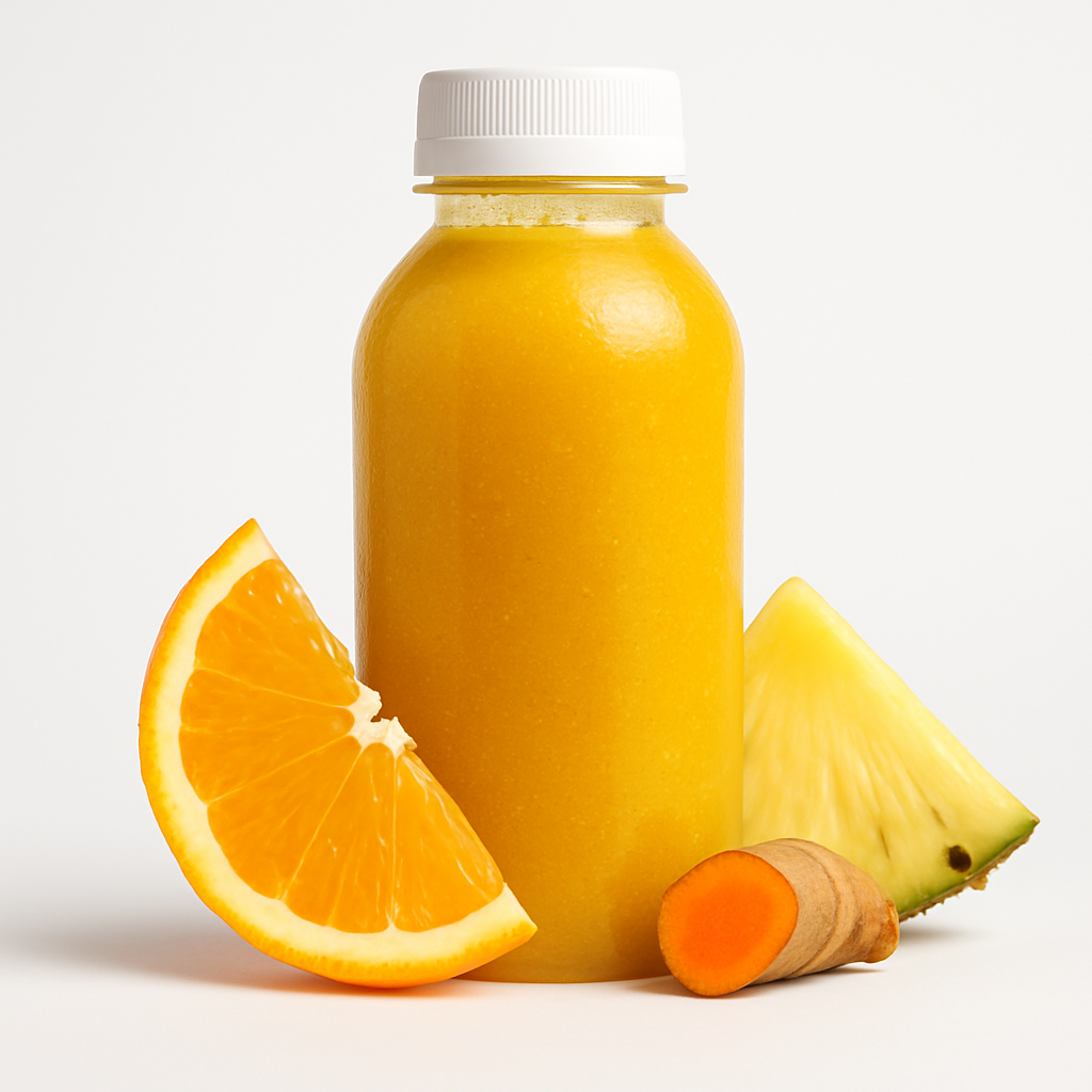 Jugo de Naranja y Piña con Cúrcuma
