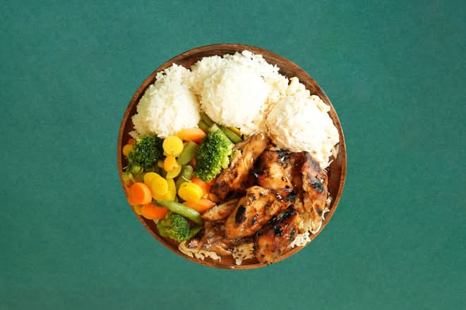Teri and Veggie Plate