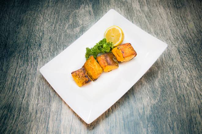 Salmon Kabob, side