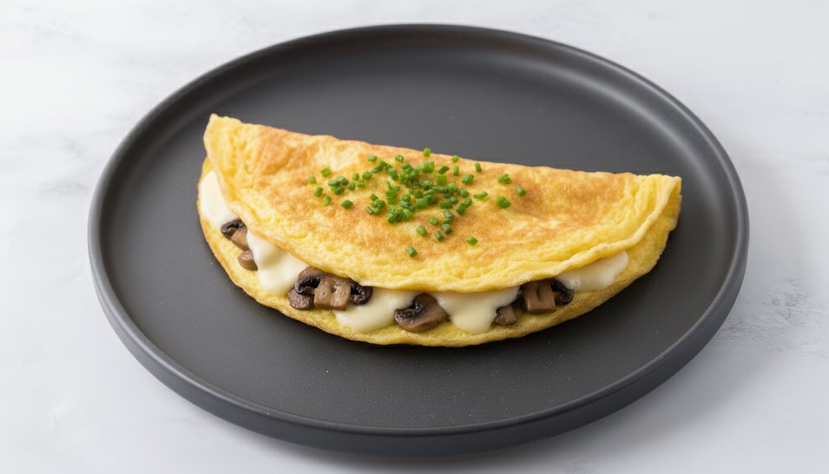 Omlet sa sirom i gljivama