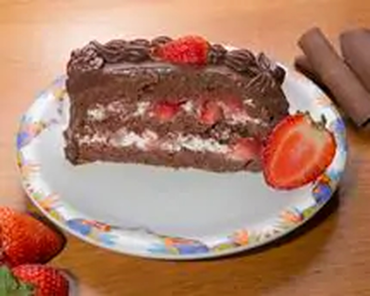 Fatia Morango com Chocolate
