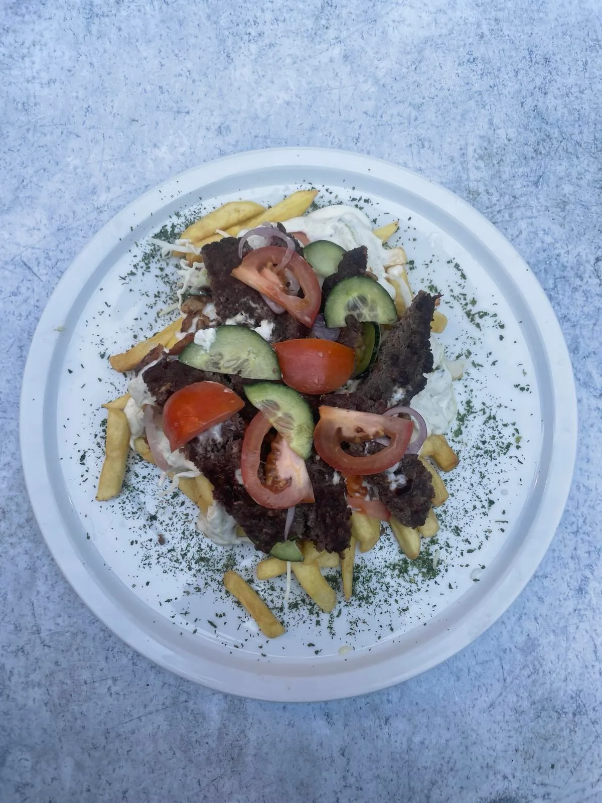 Marhás gyros tál menü