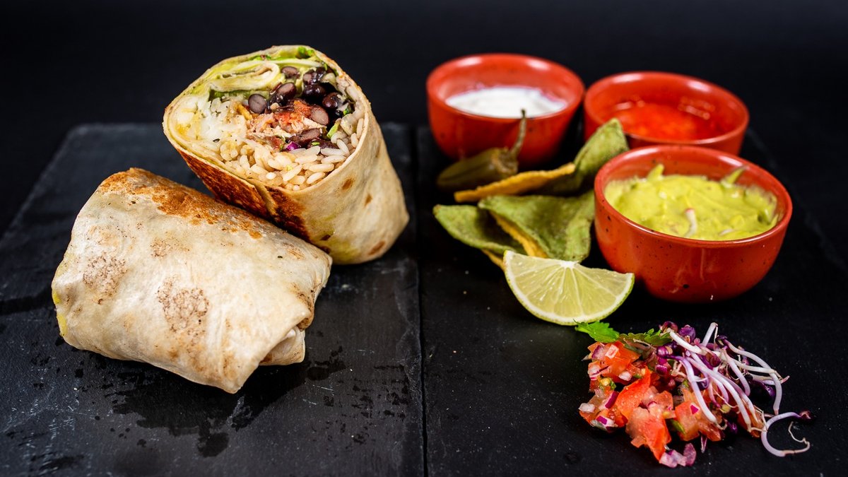 Vegetariánske Burrito con Papas