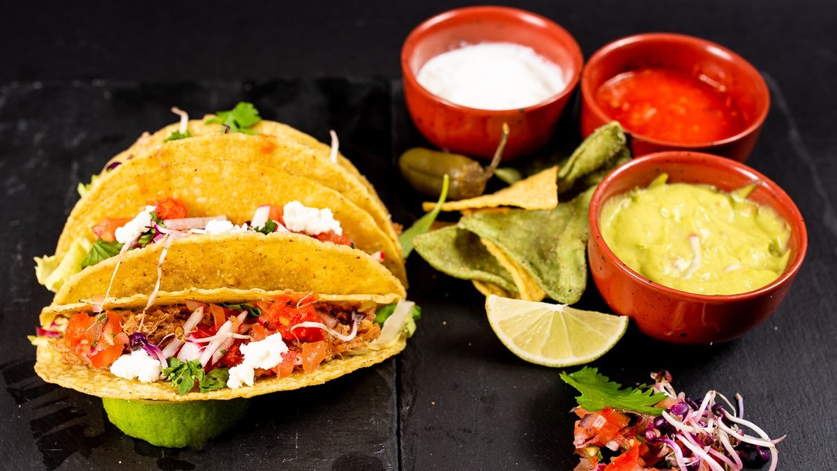 Vegetariánske Taco de Papas Nopales