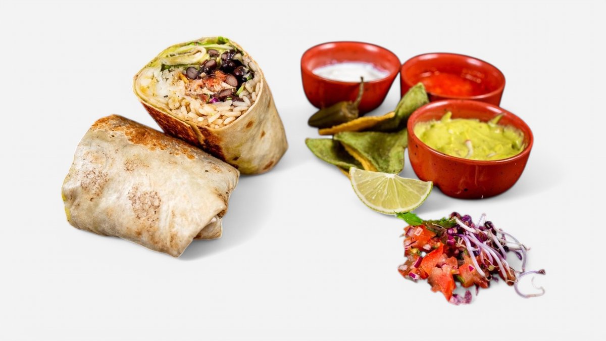 Vegetariánske Burrito con Papas