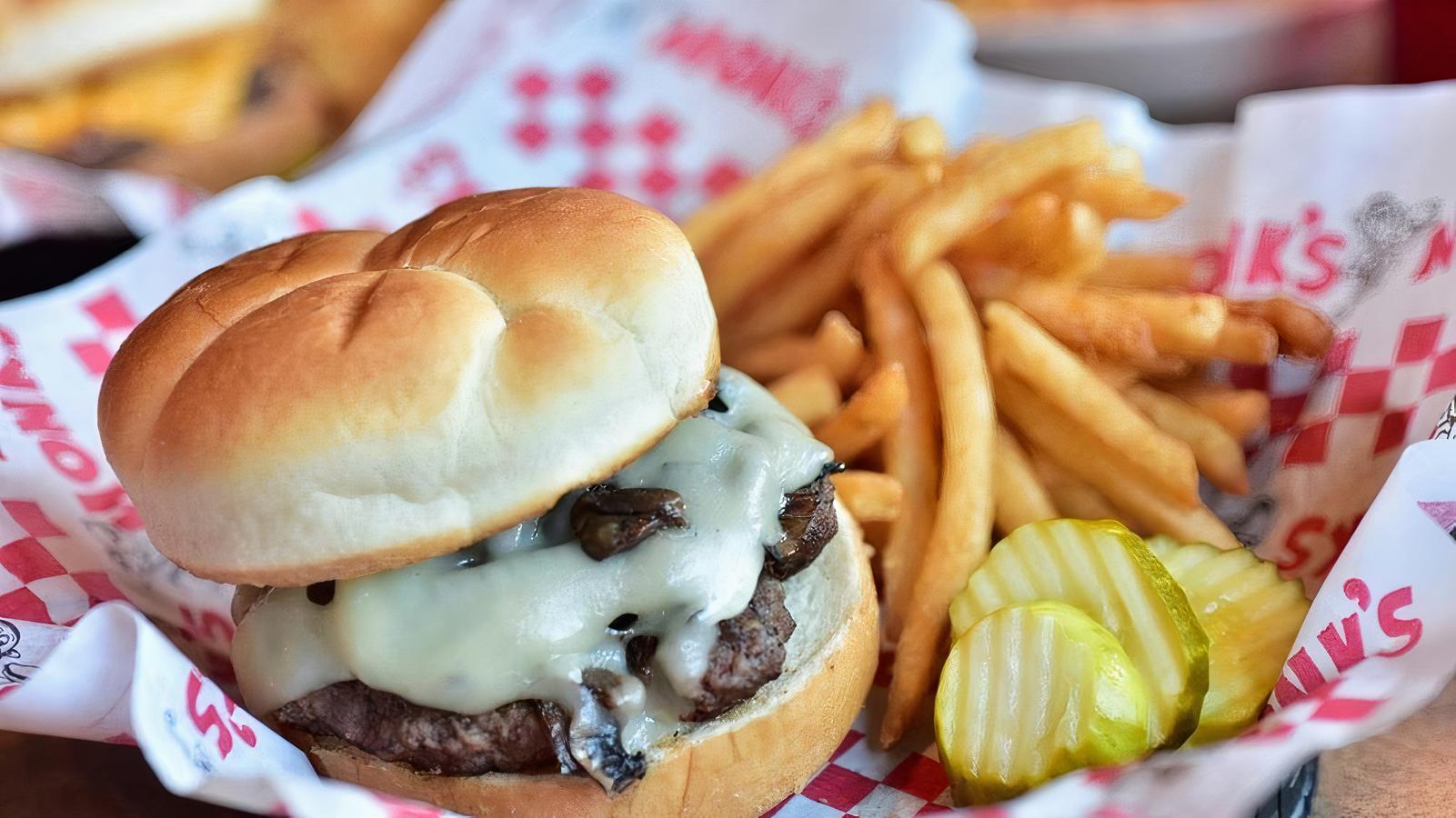 Mushroom and Swiss Burger