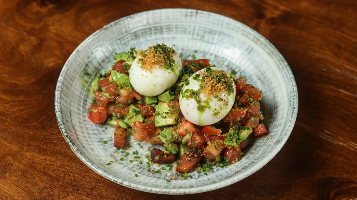 Bruschetta Avocado and Eggs a la Coque