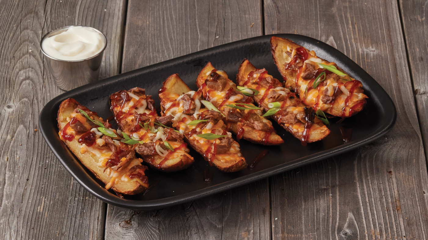Smoked Brisket Potato Skins