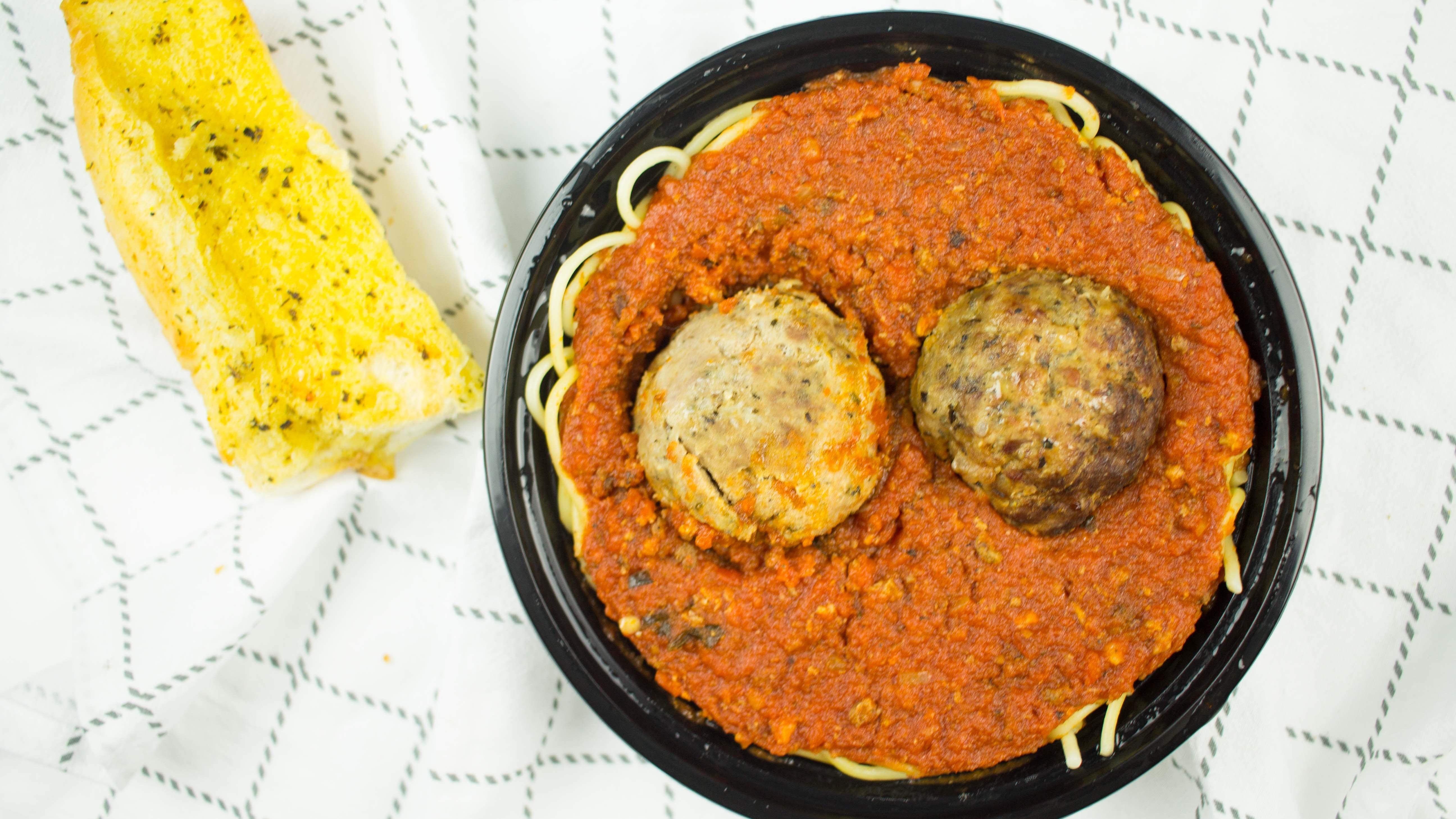 Pasta and 2 Meat Balls