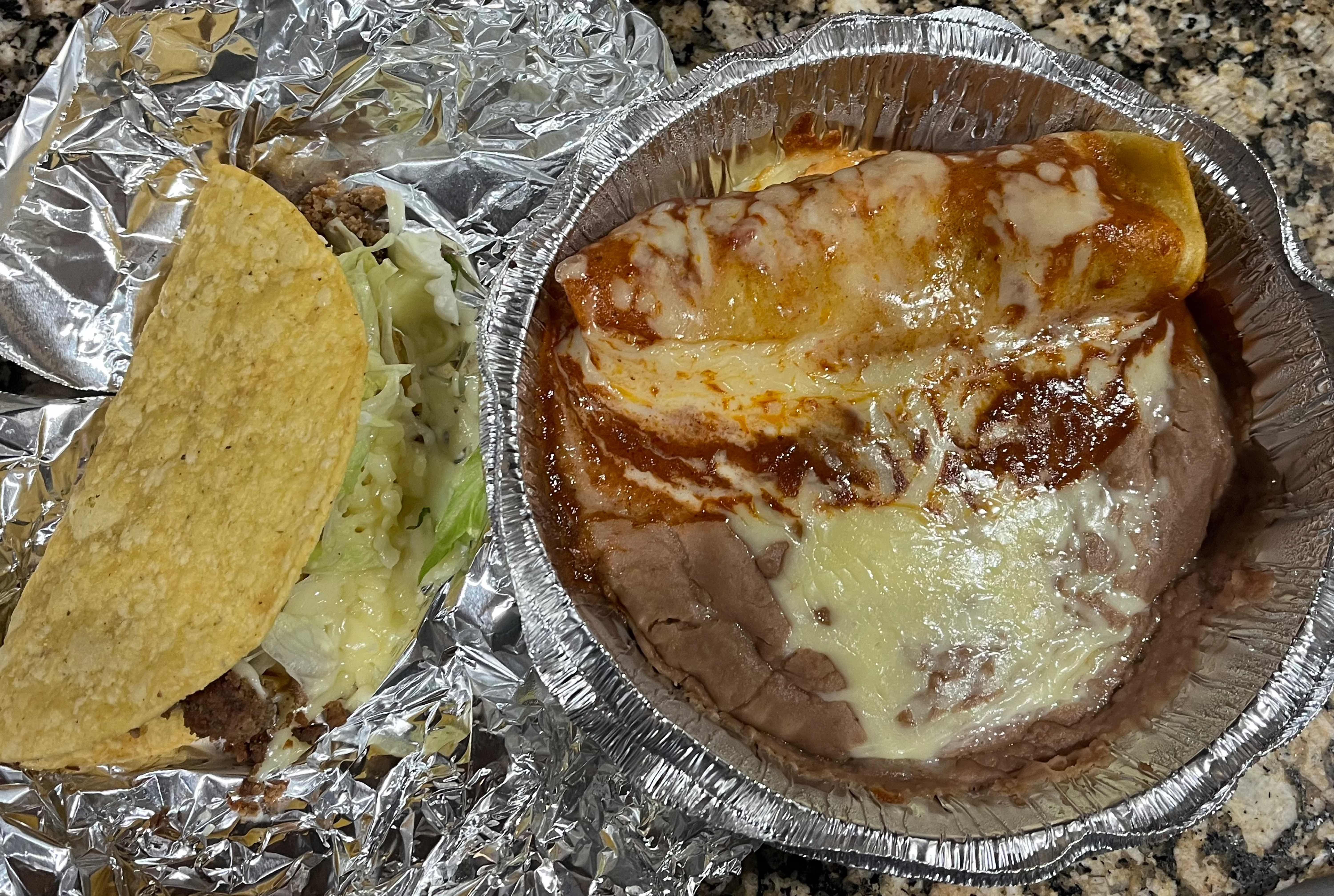 2. Kid's Taco, Enchilada and Rice