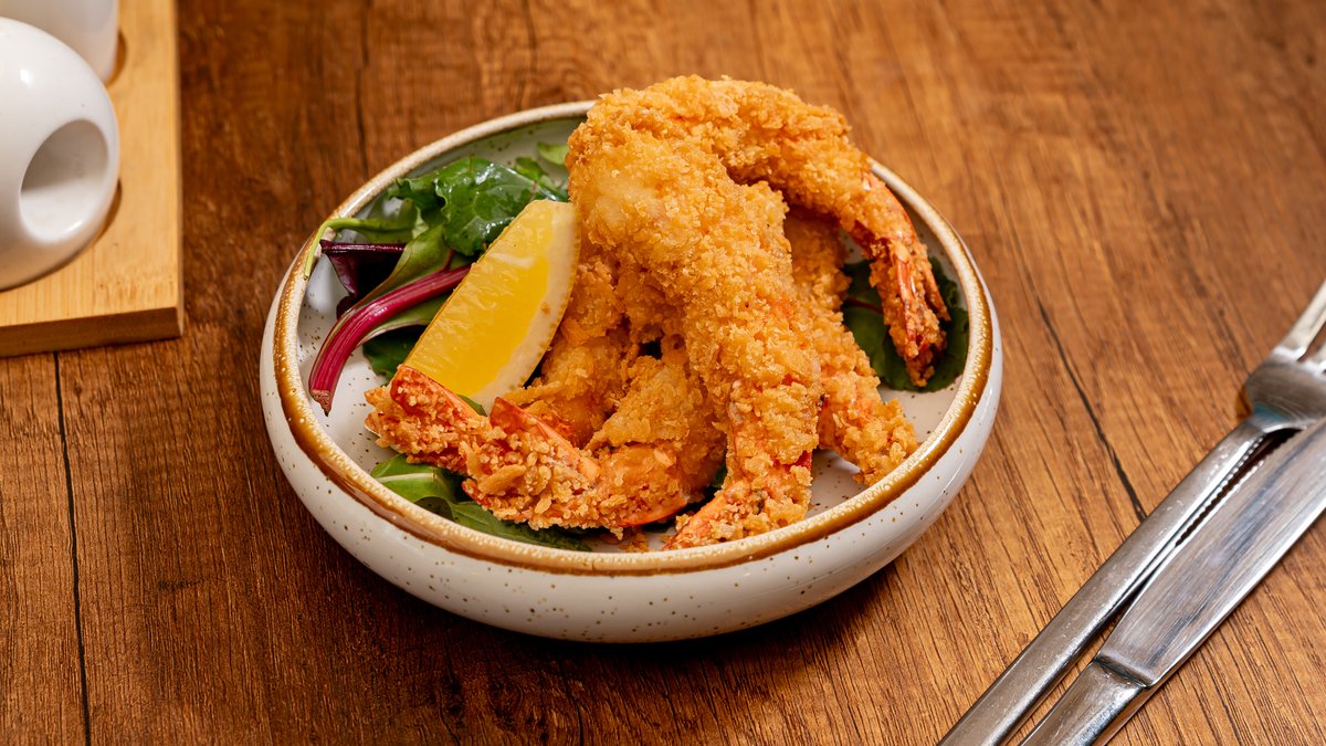 Creveti black tiger in panko