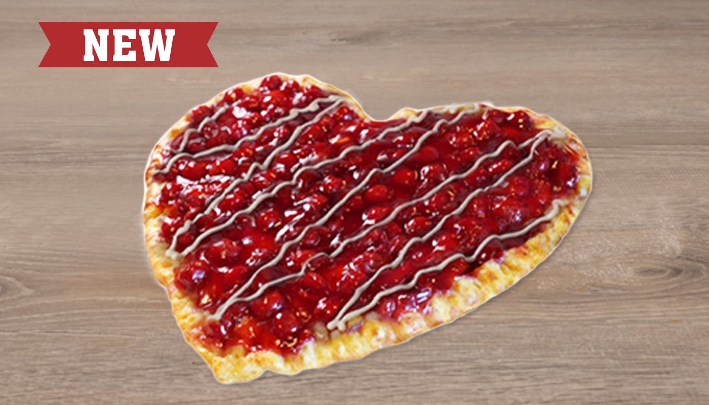 Sweetheart Cherry Pie Dessert Pizza