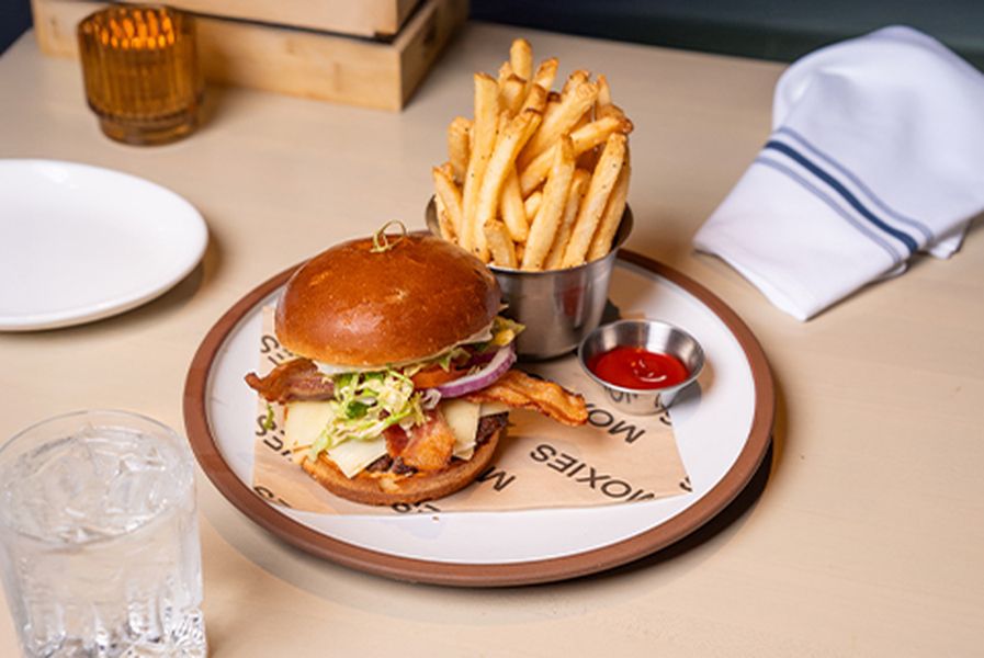 Bacon Cheesburger and Fries