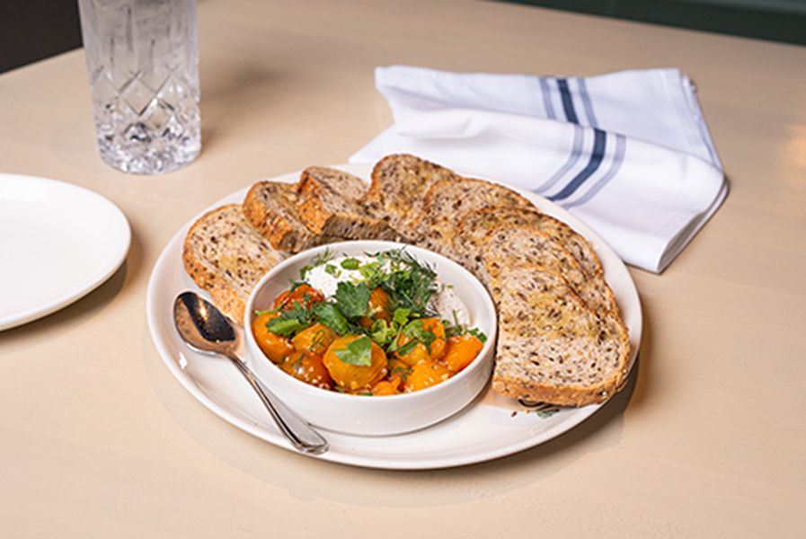Roasted Tomatoes and Whipped Feta