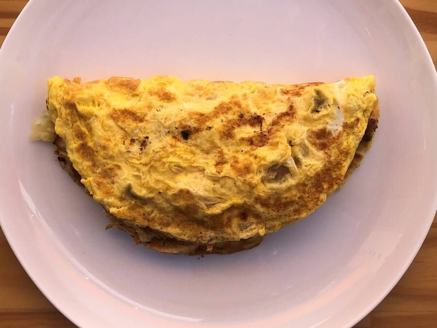 Omelete de Brócolis com Champignon