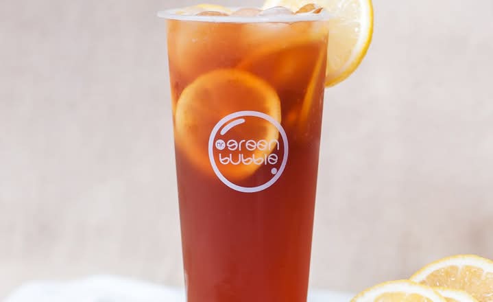 Lychee Black lemon tea w/lychee jelly