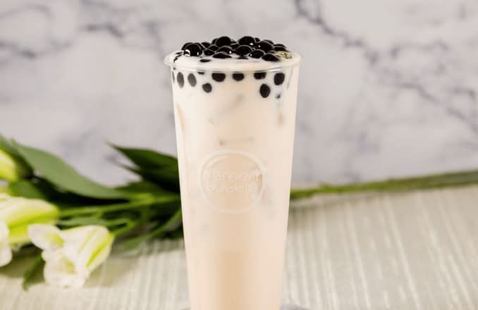 Rose oolong milk tea w/ boba