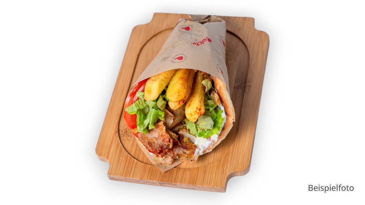 Schweinefleisch Pita Gyros Menü 6