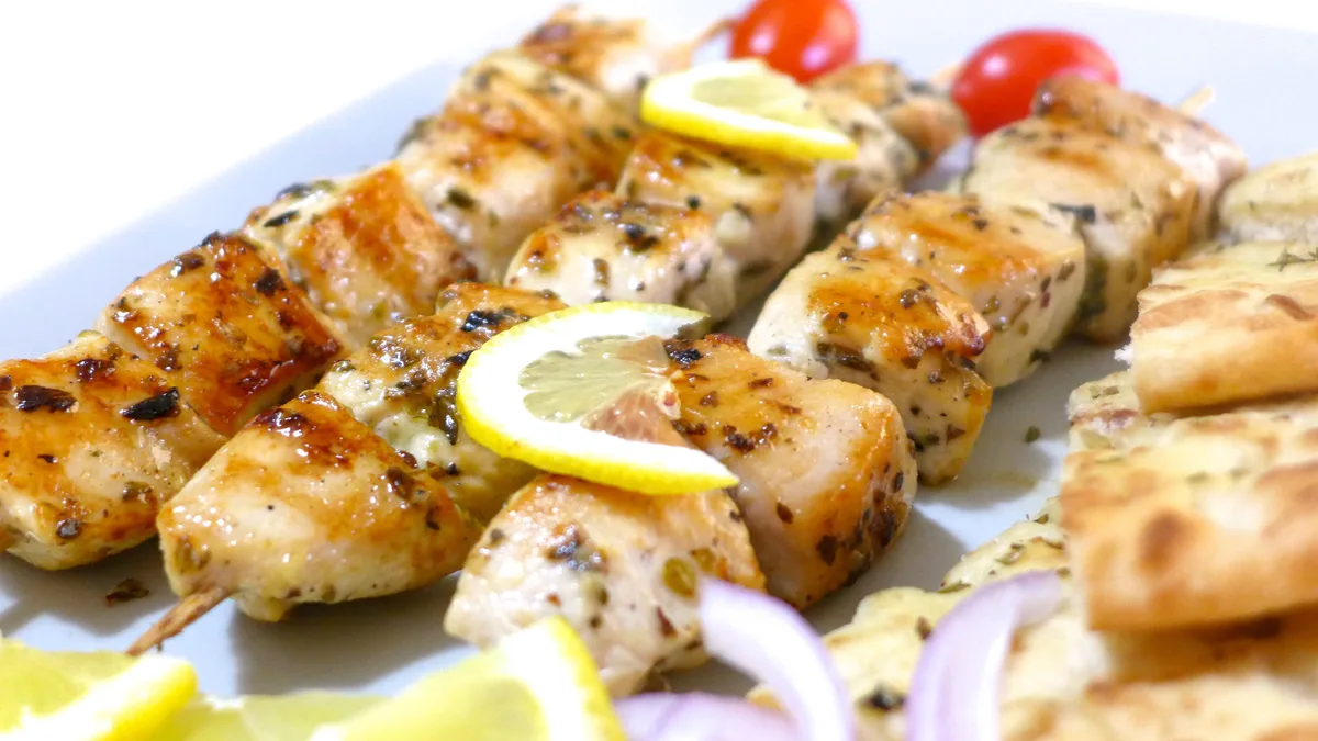 Chicken Souvlaki In Cyprus Pita