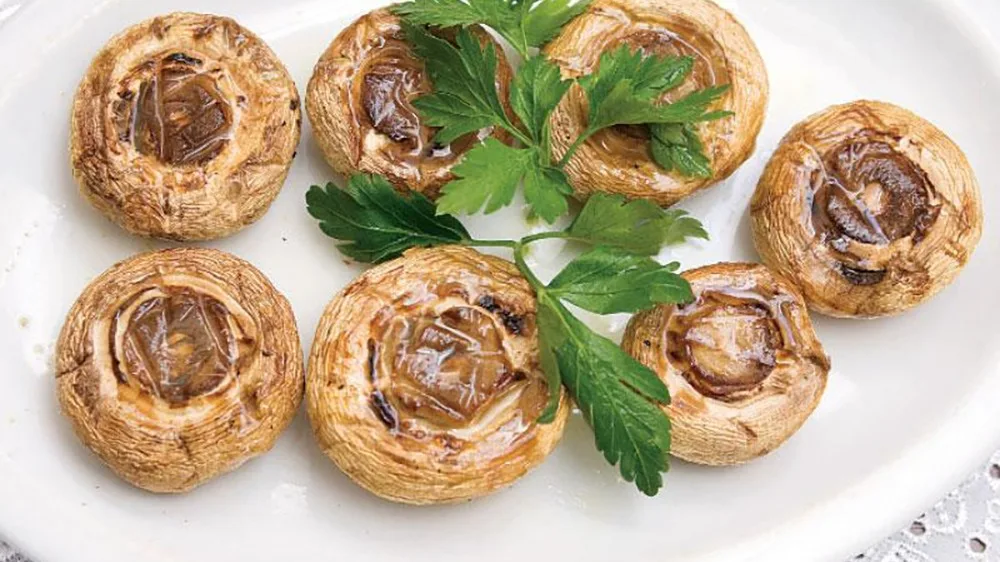 Grilled Mushrooms in Cyprus Pita