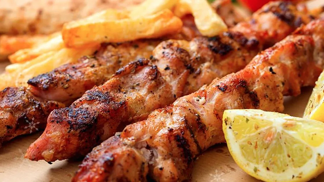 Pork Souvlaki in Cyprus Pita