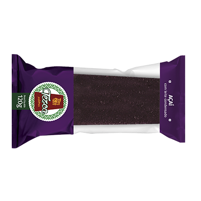 Paleta de açaí com leite condensado