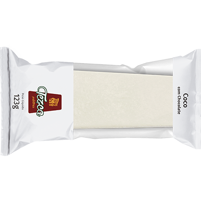 Paleta de coco com brigadeiro