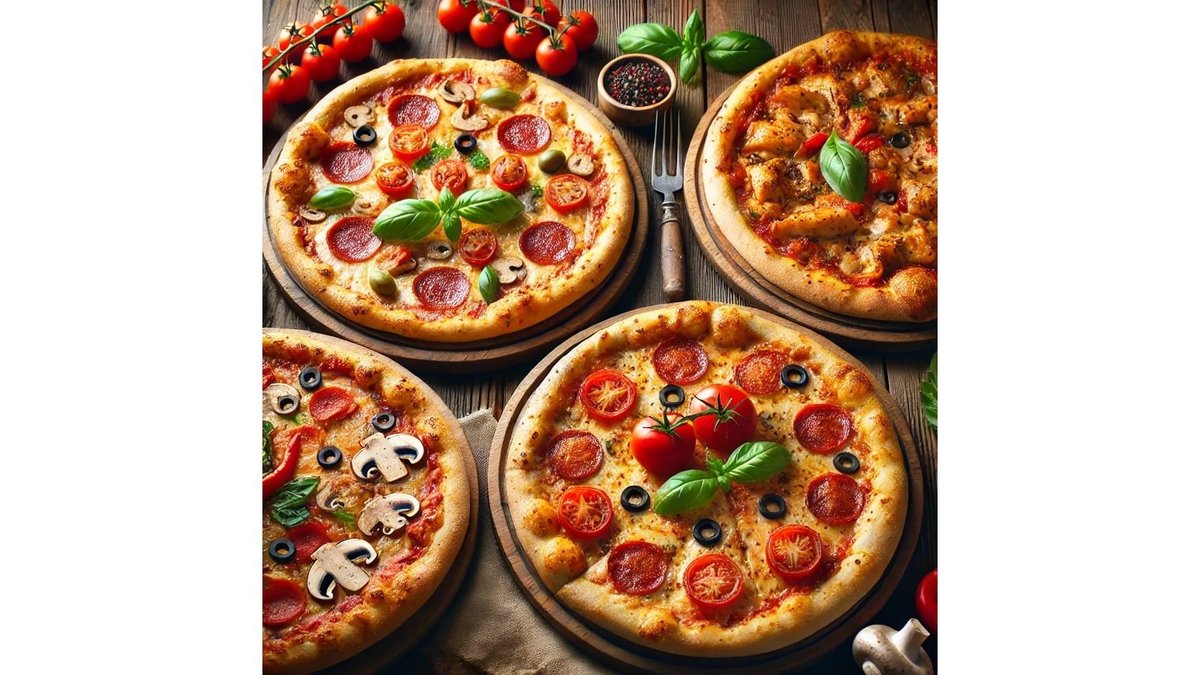 Pizza 32cm x 4 + Sosuri la alegere