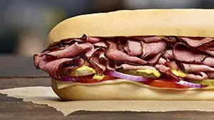 Small Double Stacked Smoked Meat Sub
