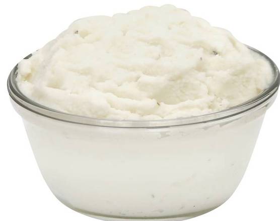 mashed potato with brown gravy