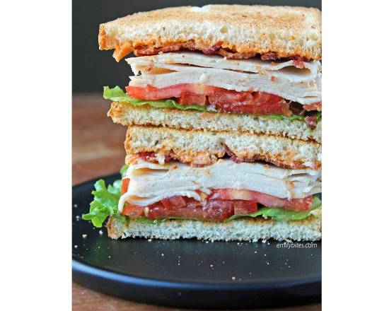 Turkey Club with potato salad (no substituting)