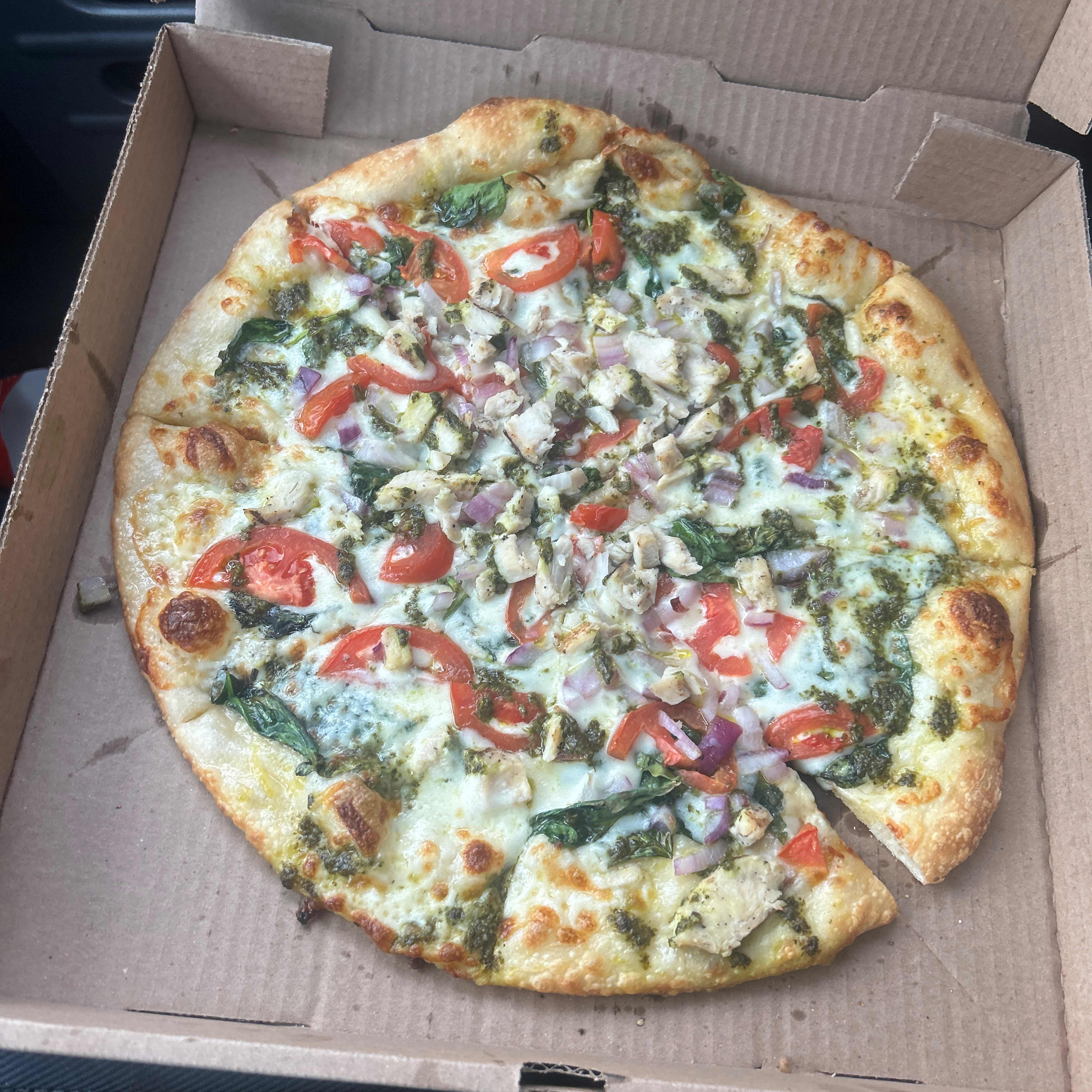 14" Chicken Pesto Pizzas