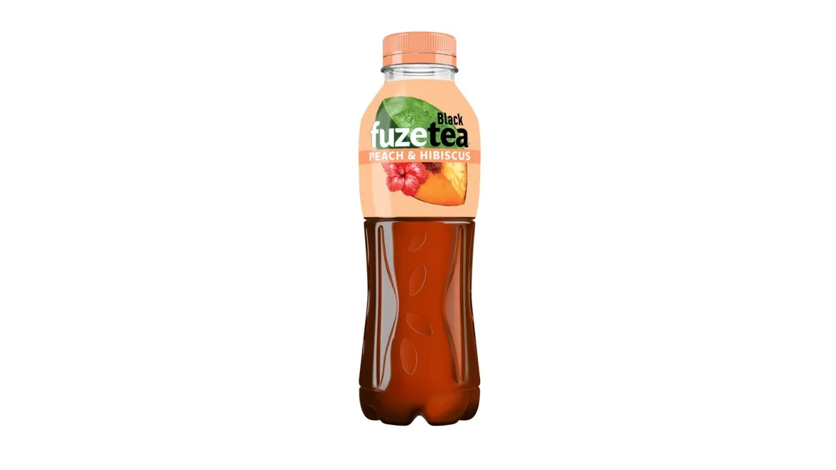 Fuzetea ledeni čaj z okusom breskve in hibiskusa 0.5 l