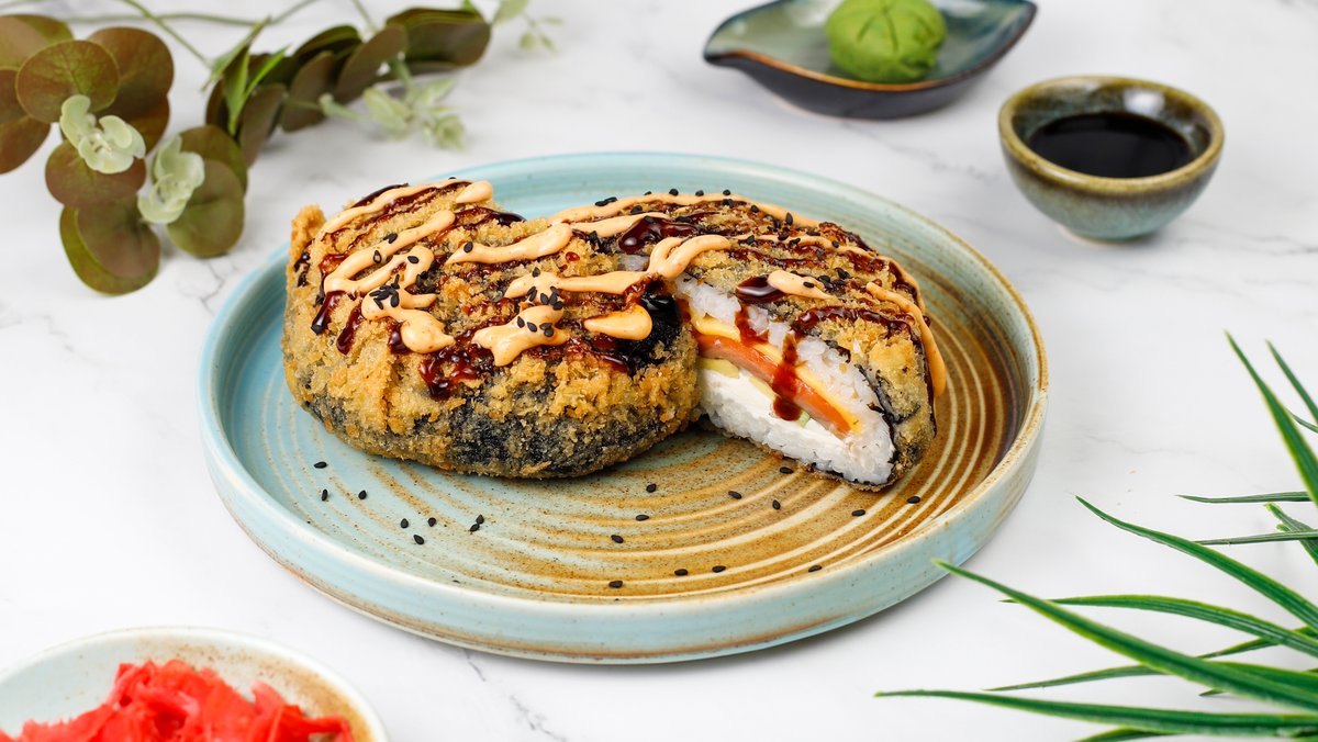 Sushi burger qızılbalıq ilə