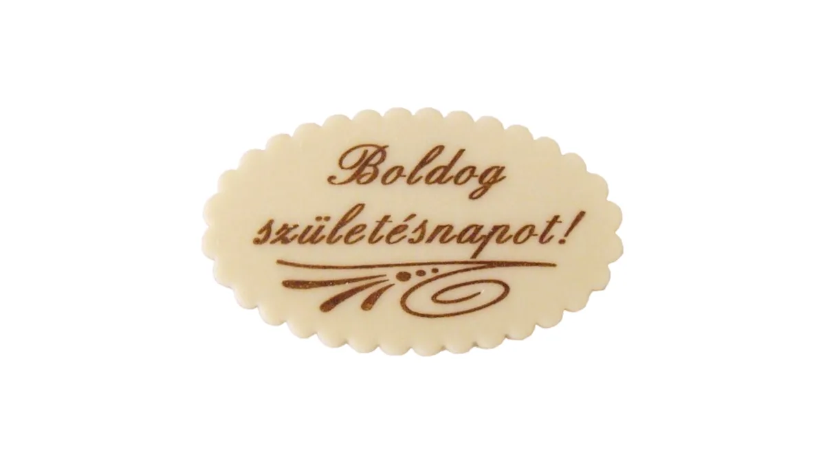 "Boldog születésnapot" marcipántábla