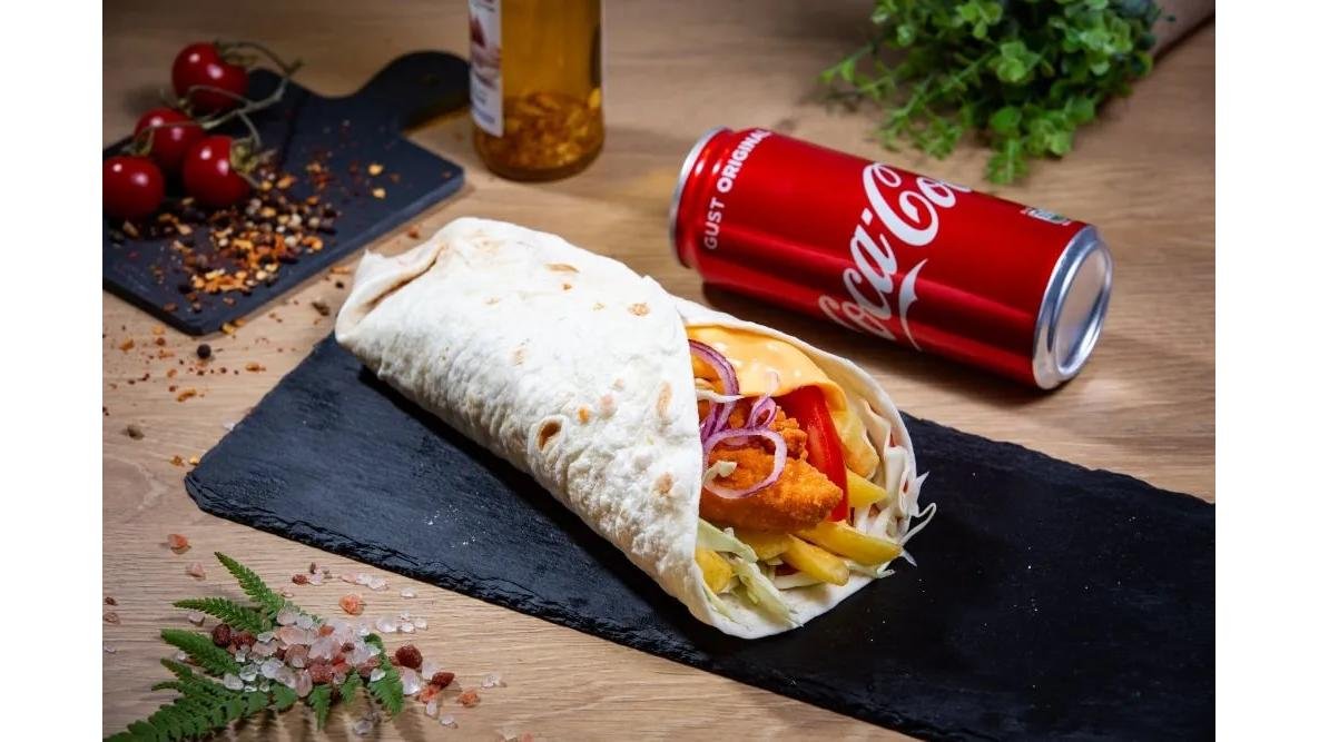 Tortilla chicken + Coca Cola doza 330 ml