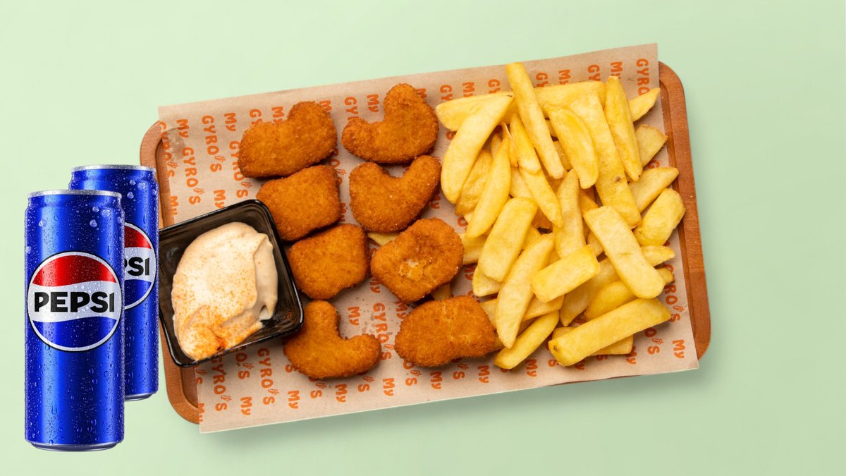 Chicken Nuggets Potatoes + 2x Pepsi + 2x Sauce