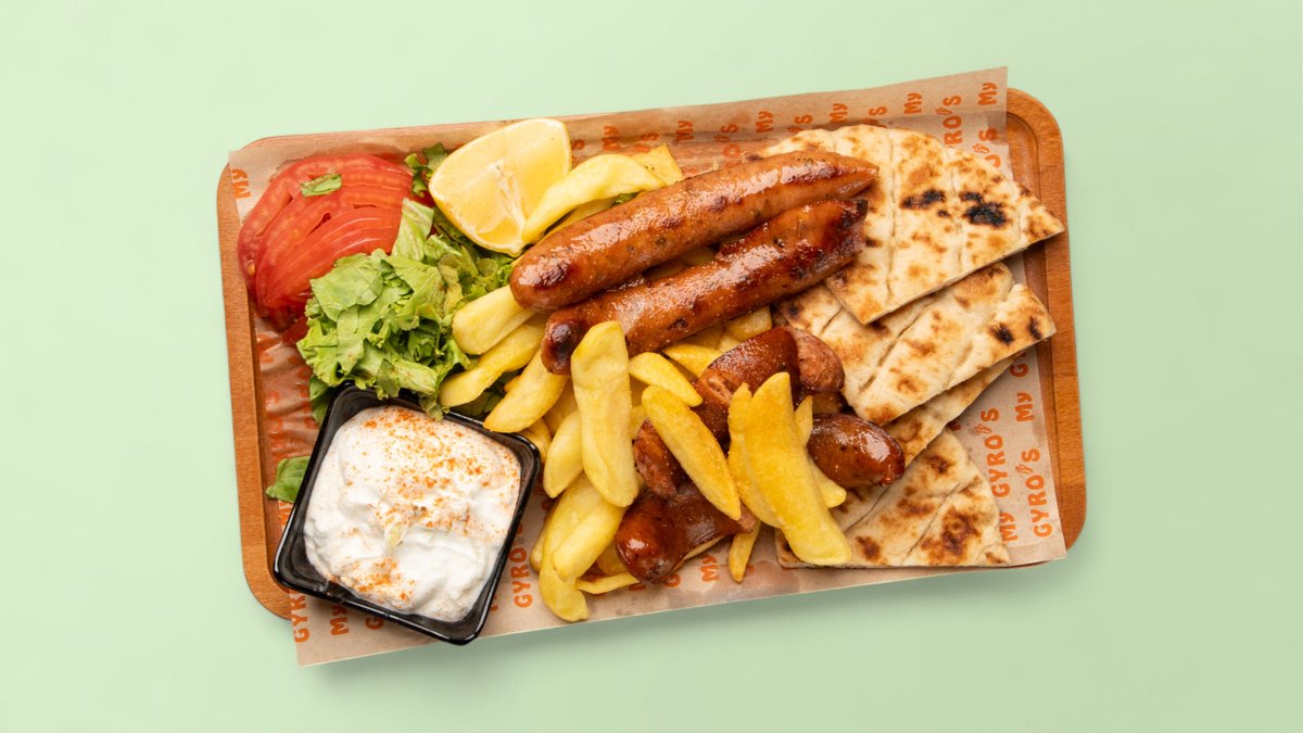 Open Souvlaki with Loukaniko