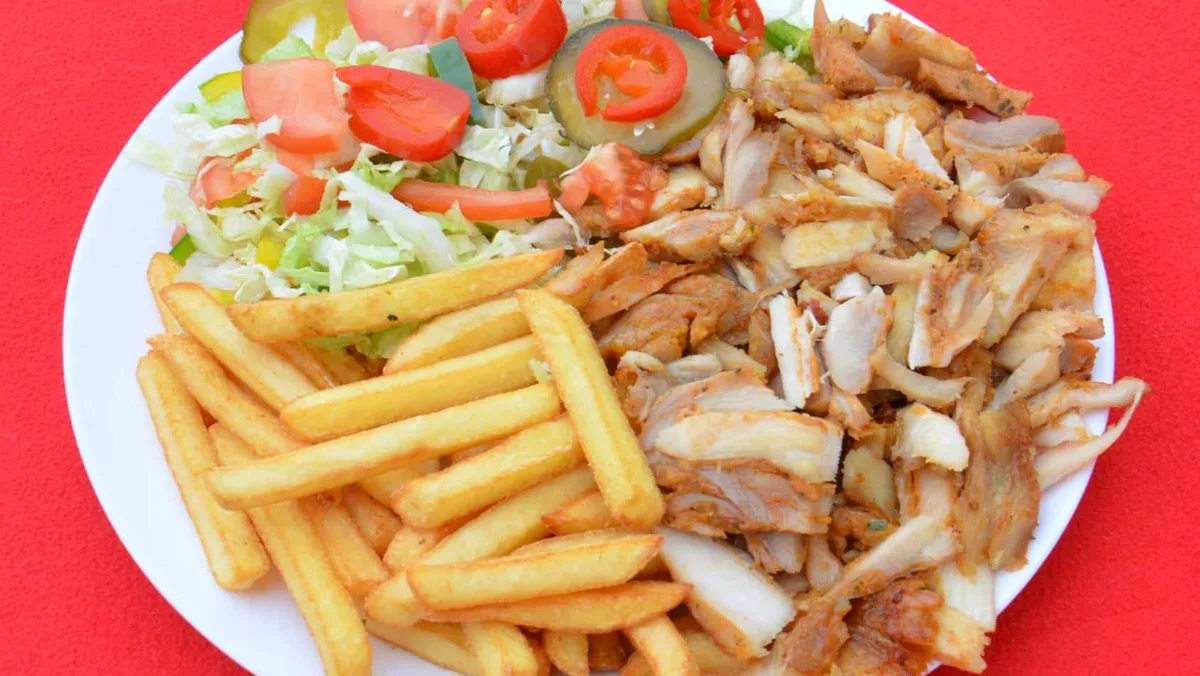 Kebab na talerzu