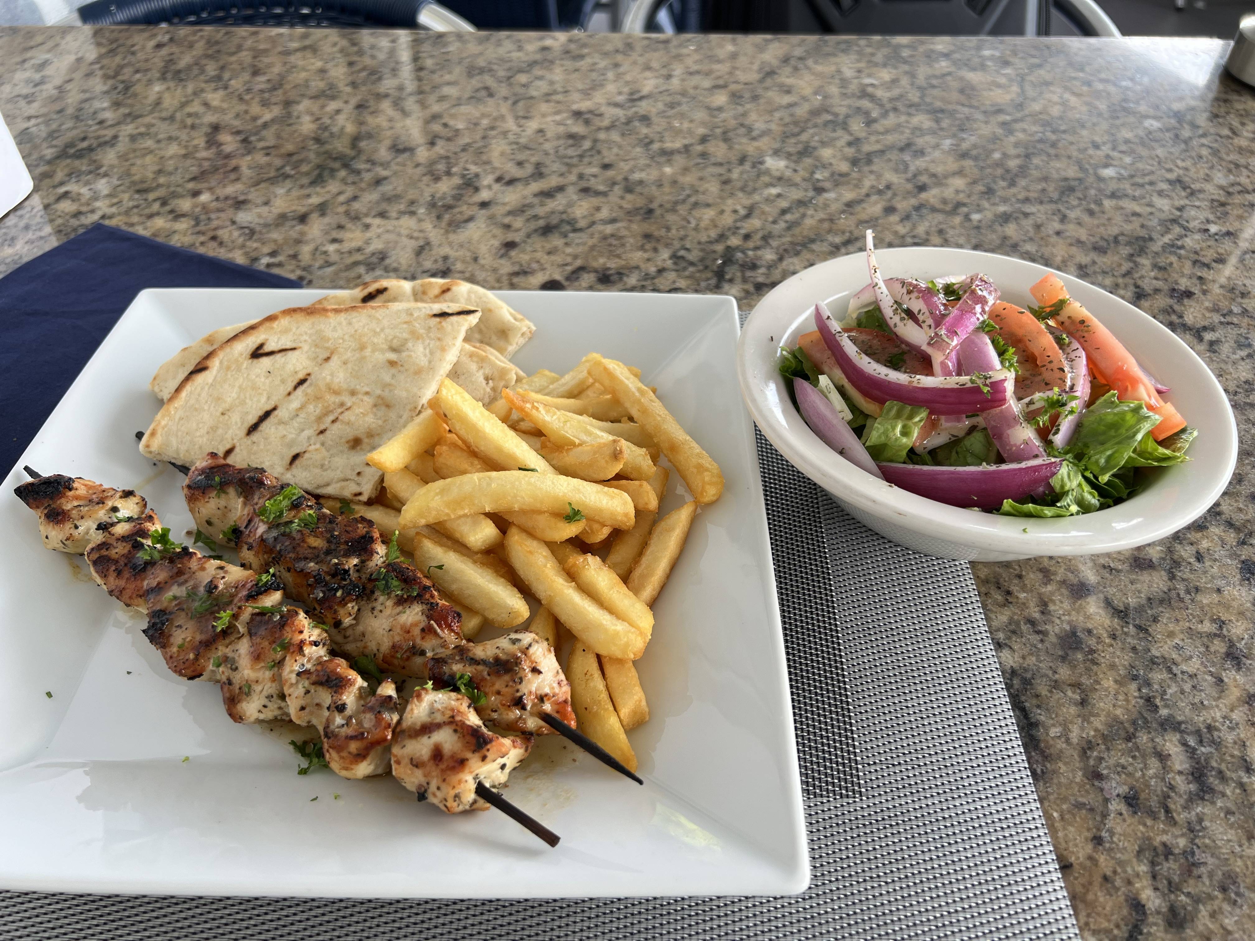 Chicken Souvlaki Platter