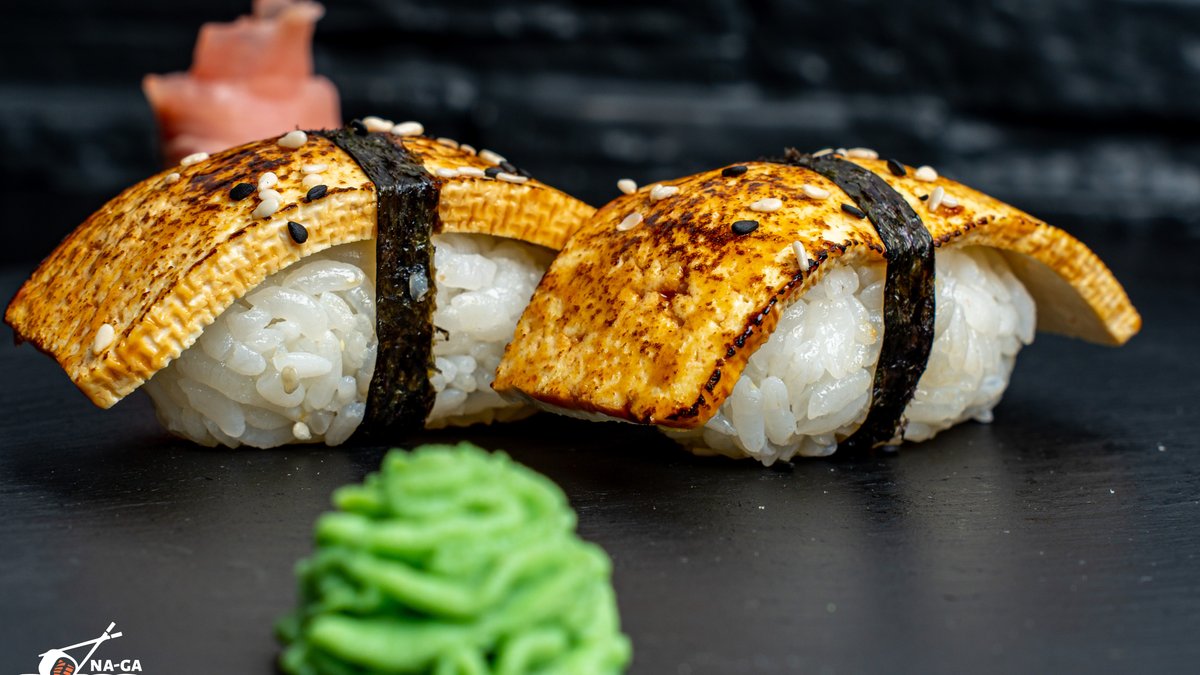 Grillezett teriyaki tofu nigiri